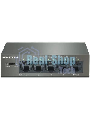 Коммутатор неуправляемый PoE IP-COM F1105P-4-63W 5*10/100Etherne, 802.3af/at, до 63Вт