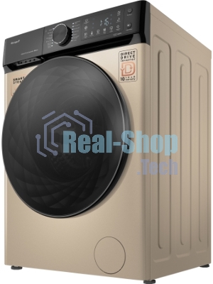 Стиральная машина Weissgauff WM 59411 Direct Drive Inverter Steam Champagne золотистая, загрузка фронтальная 11кг, 1400 об/мин., класс: A+++