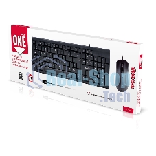 Комплект клавиатура+мышь Smartbuy ONE SBC-114282-K проводной, USB, 2400 DPI, чёрный