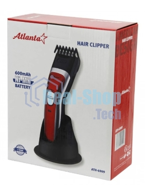 Машинка для стрижки Atlanta ATH-6909 (красный) аккумуляторная
