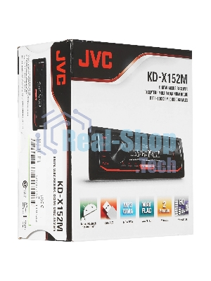 Автомагнитола JVC KD-X152M, 1 DIN, USB Type-A, AUX, съёмная панель