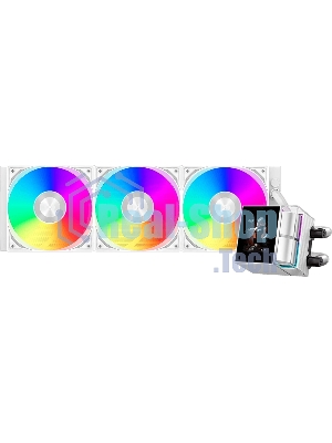Система водяного охлаждения PcCooler DS360 Display ARGB Soc-AM5/AM4/1200/1700/1851 белый 4-pin 39.8dB Al LCD 310W Ret (DS360-WHAWXY-GL)