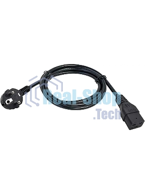 Шнур питания ITK PC-C19D-1M C19-Schuko проводник.:3x1.5мм2 1м 230В 16А (упак.:1шт) черный