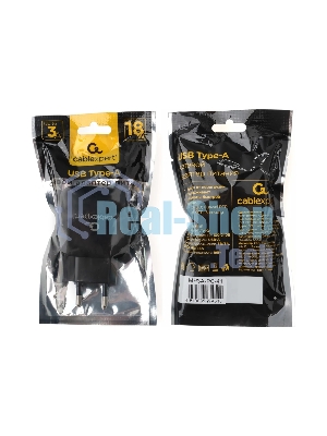 Сетевое зарядное устройство Cablexpert MP3A-PC-41, 18Вт, 3А, быстрая зарядка QC3.0, 1 порт USB, черный, пакет