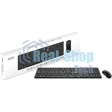 Комплект клавиатура+мышь MSI Forge K210 Combo беспроводной, USB, 1600 DPI, чёрный
