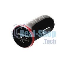 Автомобильное зарядное устройство Maxvi CCM-101BR USB 1А черно-красный