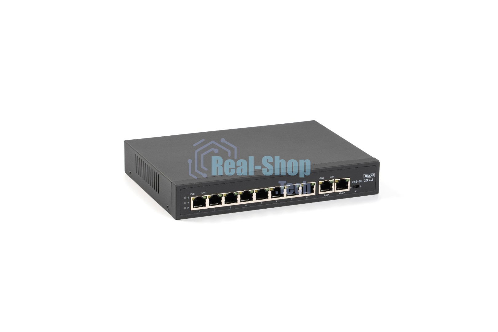 Коммутатор SKAT PoE-8E-2G v.2 PoE Plus 120Вт порты: 8-Ethernet 2-Uplink