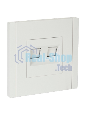Розетка компьютерная 2-ая RJ45 кат.5E IEK FORTE&PIANO FP233 белый
