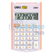 Калькулятор карманный Deli E39217/OR оранжевый 8-разр.
