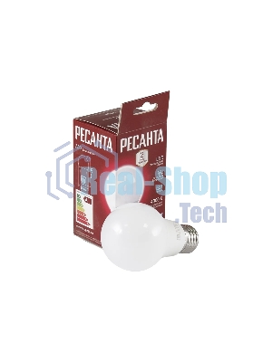 Лампа светодиодная Ресанта LL-R-A60-7W-230-4K-E27 груша, 7 Вт, нейтральный, Е27
