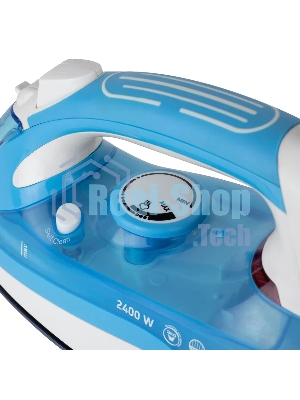 Утюг BBK ISE-2400 бирюзовый/белый, 2400 Вт, 35 г/мин, 140 г/мин, 280 мл