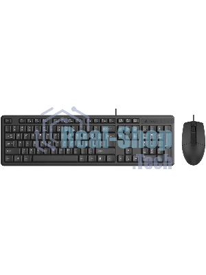 Комплект клавиатура+мышь A4Tech KR-3330S проводной, USB, 1200 DPI, чёрный