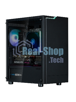 Компьютерный корпус ZALMAN T4 PLUS, MATX, черный, WINDOW, 1 x Combo (3.5'' or 2.5''), 1x3.5'', 2x2.5