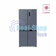 Холодильник LEX LCD450GbGID синий трехкамерный 288/129л морозилка снизу, No Frost, Side-by-Side