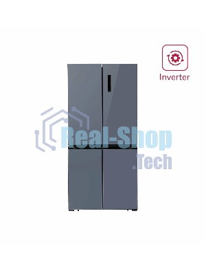 Холодильник LEX LCD450GbGID синий трехкамерный 288/129л морозилка снизу, No Frost, Side-by-Side