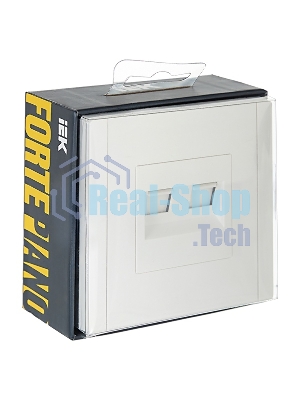 Розетка компьютерная 2-ая RJ45 кат.5E IEK FORTE&PIANO FP233 белый