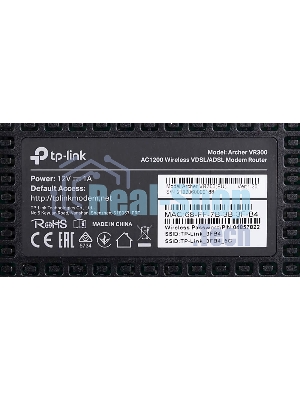 Роутер беспроводной TP-Link Archer VR300 AC1200 10/100BASE-TX/ADSL черный