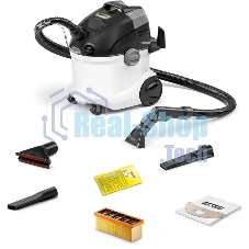 Пылесос моющий Karcher SE 5 Car белый/черный, 1000 Вт, уборка влажная/сухая, пылесборник мешок/контейнер 4 л (в компл.:1мешок)
