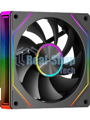 Вентилятор для корпуса Case Cooler PCCooler FG120 ARGb BK (120x120x25мм, 4-pin PWM, ARGb, 54CFM, 28.4dBA, 1800RPM, черный)