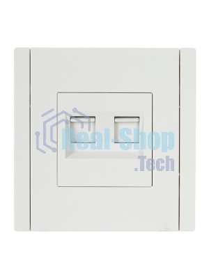 Розетка компьютерная 2-ая RJ45 кат.5E IEK FORTE&PIANO FP233 белый