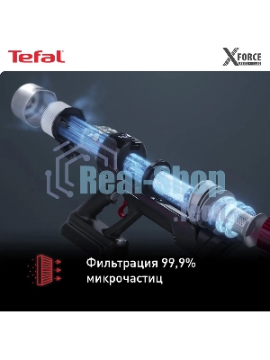 Пылесос вертикальный Tefal X-Force Flex 11.60 Aqua TY9890WO, синий/серый