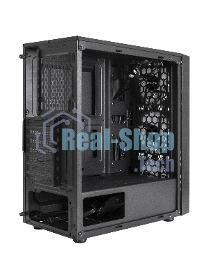 Компьютерный корпус Miditower ExeGate EVO-8243-EVO800 (ATX, БП EVO800RGb с вент. 12 см, 2хUSB+1хUSB 3.0, черный, 3 вент. с RGb подсветкой, боковая панель - закаленное стекло)