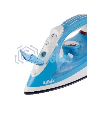 Утюг BBK ISE-2400 бирюзовый/белый, 2400 Вт, 35 г/мин, 140 г/мин, 280 мл