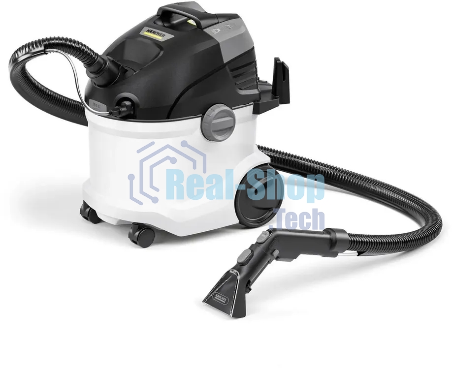 Пылесос моющий Karcher SE 5 Car белый/черный, 1000 Вт, уборка влажная/сухая, пылесборник мешок/контейнер 4 л (в компл.:1мешок)