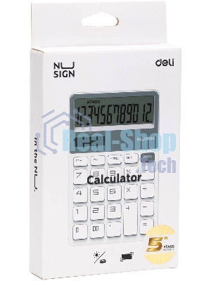 Калькулятор настольный Deli Nusign ENS042WHITE белый 12-разр.