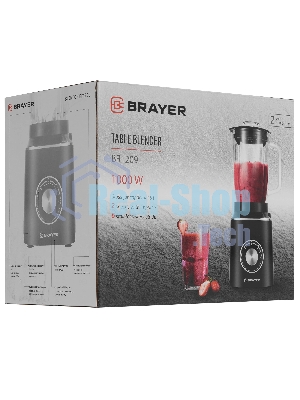 Блендер стационарный Brayer BR1209 черный, 1000 Вт, плавная регулировка
