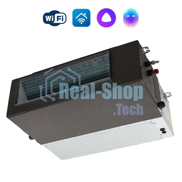 Внутренний блок сплит-системы канального типа Ballu BLC_D/in-48HN1_21Y 48000 BTU, 140 м², 44 дБ, охлаждение, обогрев, осушение, серый