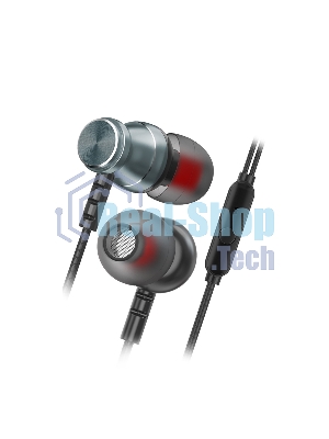 Проводные наушники Smartbuy SBH-026 серый, внутриканальные, Jack 3.5 мм, микрофон на проводе