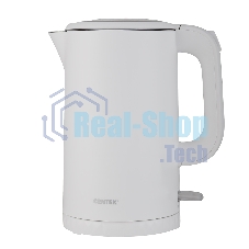 Электрочайник Centek CT-0020 белый, 1.7 л, 2200 Вт, скрытый нагревательный элемент
