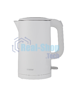 Электрочайник Centek CT-0020 белый, 1.7 л, 2200 Вт, скрытый нагревательный элемент