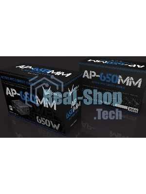 Блок питания Aerocool/Formula ATX 650W AP-650ММ 80 PLUS WHITE (20+4pin) APFC 120мм fan 6xSATA RTL