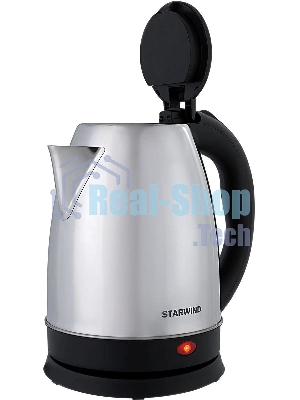 Чайник электрический Starwind SKS1771 1.8 л, 1700 Вт, серебристый/черный корпус: металл/пластик