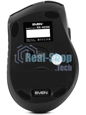 Мышь беспроводная SVEN RX-425W серый, 1600 dpi, радиоканал, USB, кнопки - 6