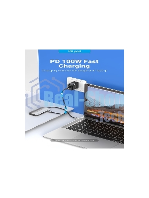 USB-концентратор Vention TNHHB, USB Type-C, USB/SD/TF/PD, USB Type-C