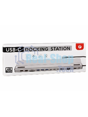 Адаптер VCOM TypeC -->3*USB3.0+2*USB2.0+VGA+RJ45+SD+TF+AUD+HDMI+DP+2*USB3.1 Data+PD