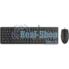 Комплект клавиатура+мышь A4Tech KR-3330 проводной, USB, 1200 DPI, чёрный