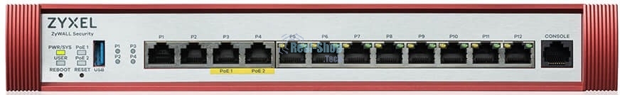Межсетевой экран Zyxel USG FLEX 500H, Rack, 2xRJ-45: 1/2.5G (LAN/WAN), 2xRJ-45: 1/2.5G PoE+ (LAN/WAN), 8xRJ-45: 1G (LAN/WAN), 1xUSB3.0 **