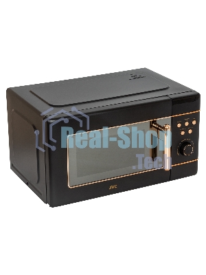 Микроволновая печь JVC JK-MW270D черный, 20 л, 700 Вт, переключатели - кнопки, поворотный механизм