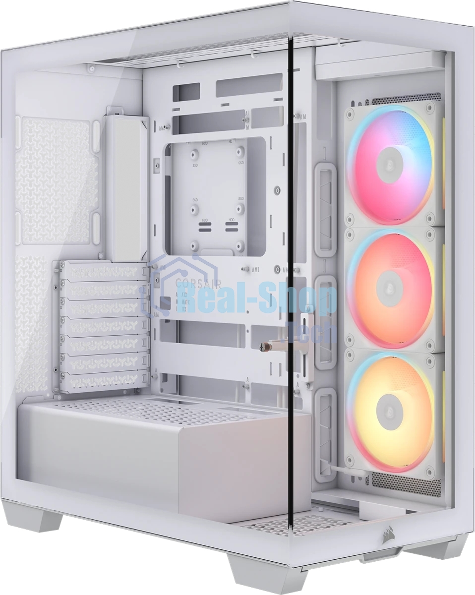 Корпус Corsair iCUE Link 3500X LX-R RGB White, Midi-Tower, белый, 3 x 120 мм