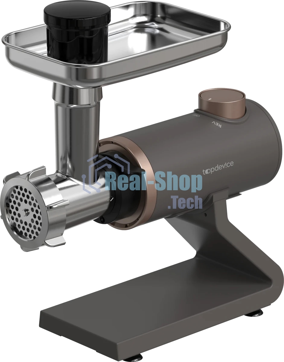 Мясорубка электрическая Topdevice TDMG100 капучиновый, 2000 Вт, 3 кг/мин, реверс, насадки - 7