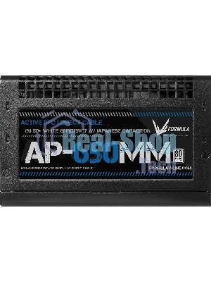 Блок питания Aerocool/Formula ATX 650W AP-650ММ 80 PLUS WHITE (20+4pin) APFC 120мм fan 6xSATA RTL