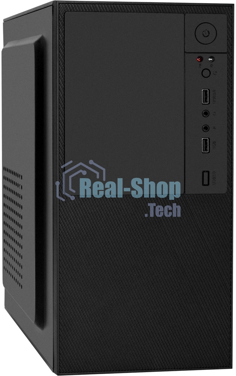 Компьютерный корпус Minitower ExeGate BAA-308-UNS400 (mATX, БП UNS400 с вент. 12см, 2хUSB, HD Audio, черный)
