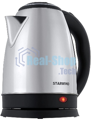Чайник электрический Starwind SKS1771 1.8 л, 1700 Вт, серебристый/черный корпус: металл/пластик