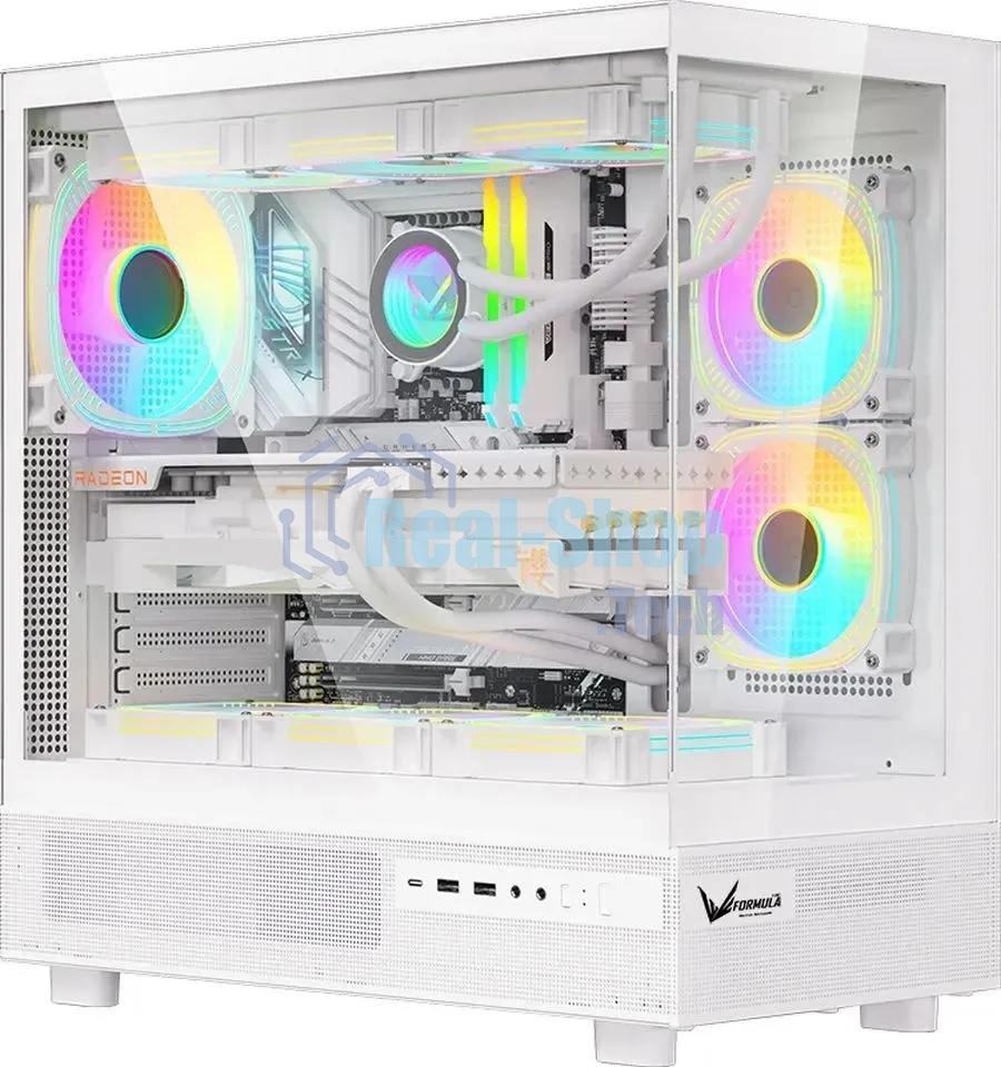 Компьютерный корпус Aerocool/Formula Crystal Z8 белый без БП ATX 9x120мм 7x140мм 1xUSB 2.0 1xUSB 3.0 1xUSB3.1 audio bott PSU