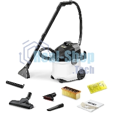 Пылесос моющий Karcher SE 5 *EU белый/черный, 600/1000 Вт, уборка сухая/влажная, пылесборник контейнер/мешок, 4 л