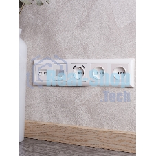 Рамка 5-местная IEK BRITE РУ-5-Бр DECOR 3D-форма белый